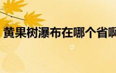 黄果树瀑布在哪个省啊 黄果树瀑布在哪个省 