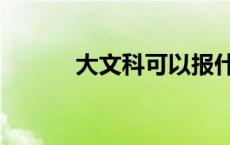 大文科可以报什么类学校 大文 