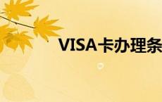 VISA卡办理条件 visa卡办理 