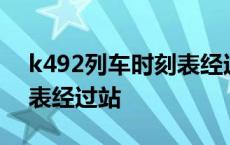 k492列车时刻表经过站地图 k492列车时刻表经过站 