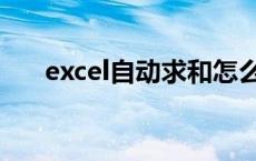 excel自动求和怎么做 excel自动求和 