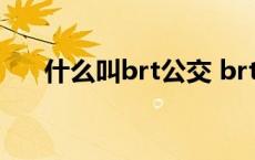 什么叫brt公交 brt公交车是什么意思 