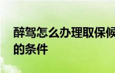 醉驾怎么办理取保候审的条件 办理取保候审的条件 