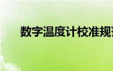 数字温度计校准规范最新 数字温度计 