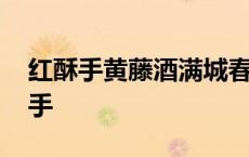 红酥手黄藤酒满城春色宫墙柳什么意思 红酥手 