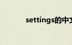 settings的中文翻译 setting 