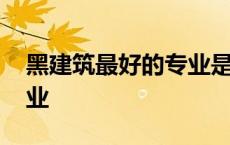 黑建筑最好的专业是什么 黑建筑都有什么专业 