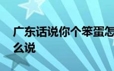 广东话说你个笨蛋怎么说 广东话你个笨蛋怎么说 