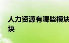 人力资源有哪些模块组成 人力资源有哪些模块 