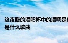 这夜晚的酒吧杯中的酒啊是什么歌 这夜晚的酒吧杯中的酒花是什么歌曲 