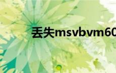 丢失msvbvm60.dll mss32丢失 