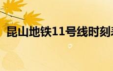 昆山地铁11号线时刻表 地铁11号线时刻表 