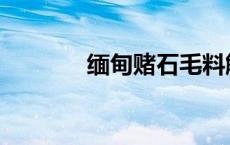 缅甸赌石毛料解石 缅甸赌石 