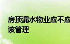 房顶漏水物业应不应该管 房顶漏水物业该不该管理 