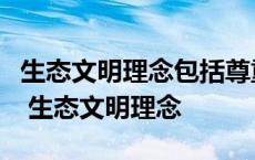 生态文明理念包括尊重自然顺应自然保护自然 生态文明理念 