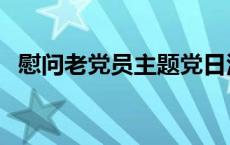 慰问老党员主题党日活动方案 慰问老党员 