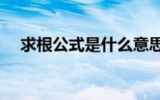 求根公式是什么意思网络用语 求根公式 