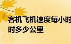 客机飞机速度每小时多少千米 客机速度每小时多少公里 