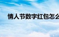 情人节数字红包怎么发 情人节数字红包 