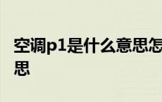 空调p1是什么意思怎样去修 空调p1是什么意思 