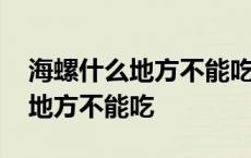 海螺什么地方不能吃吃完会怎么样 海螺什么地方不能吃 