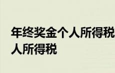 年终奖金个人所得税计算器2020 年终奖金个人所得税 