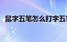 鼠字五笔怎么打字五笔毛 鼠字五笔怎么打 