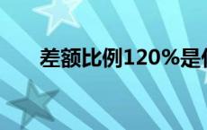 差额比例120%是什么意思 差额比例 