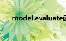 model.evaluate函数 evaluate函数 