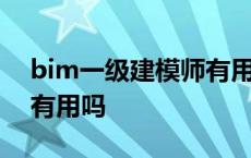 bim一级建模师有用吗现在 bim一级建模师有用吗 