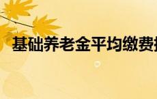 基础养老金平均缴费指数计算 基础养老金 