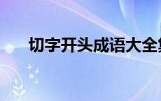 切字开头成语大全集 切字开头的成语 