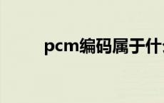 pcm编码属于什么编码 pcm编码 