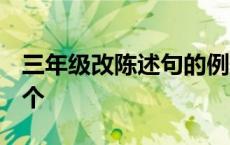 三年级改陈述句的例子10个 陈述句的例子10个 