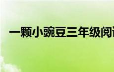 一颗小豌豆三年级阅读题答案 一颗小豌豆 