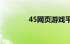 45网页游戏平台官网 45搞 