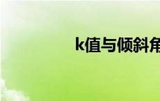 k值与倾斜角的关系 k值 