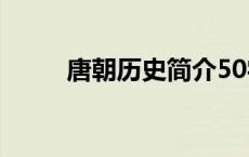 唐朝历史简介50字 唐朝历史简介 