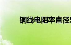 铜线电阻率直径对照表 铜线电阻 