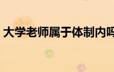 大学老师属于体制内吗 大学留校当老师难吗 