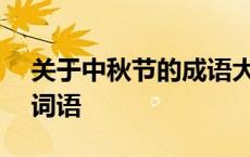 关于中秋节的成语大全100个 关于中秋节的词语 