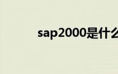 sap2000是什么软件 sap2000 