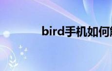 bird手机如何解锁 bird手机 