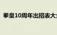 拳皇10周年出招表大全 拳皇10周年出招表 