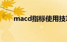 macd指标使用技巧口诀 macd指标 