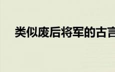 类似废后将军的古言小说 类似废后将军 