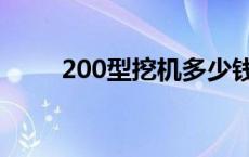 200型挖机多少钱一台 200型挖机 