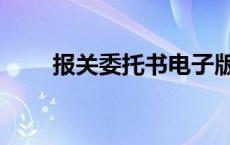 报关委托书电子版下载 报关委托书 