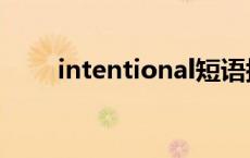 intentional短语搭配 intentional 