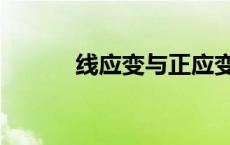 线应变与正应变的关系 线应变 